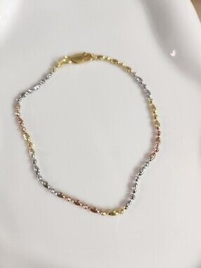 18k Gold Plated Tri Tone Bracelet